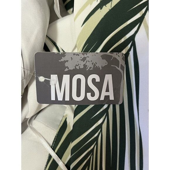 C/MEO Collective Revolve Witness Fit Flare Dress S Small Tropical Leaf Pine Maui - Picture 9 of 11